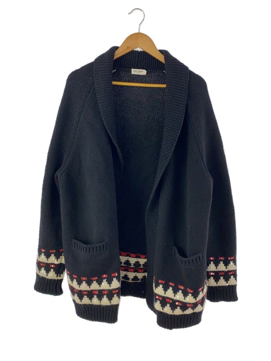 Cardigan SAINT LAURENT (spesso) XL LANA NERO