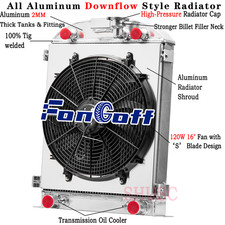 3 Row Radiatorshroud Fan For 1932-1938 1935 Ford Model Flathead Stock Height