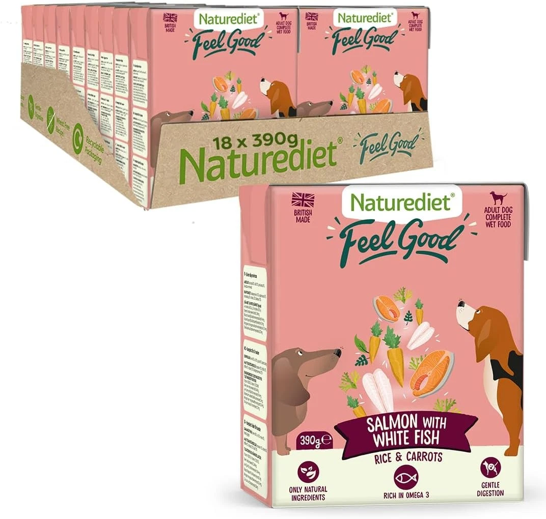 Naturediet - Feel Good Wet Dog Food, Natural and Nutritionally Balanced, Salmon,
