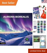Stunning 2026 Wall Calendar - Eco-Friendly Thick Paper  Large Monthly Blocks
