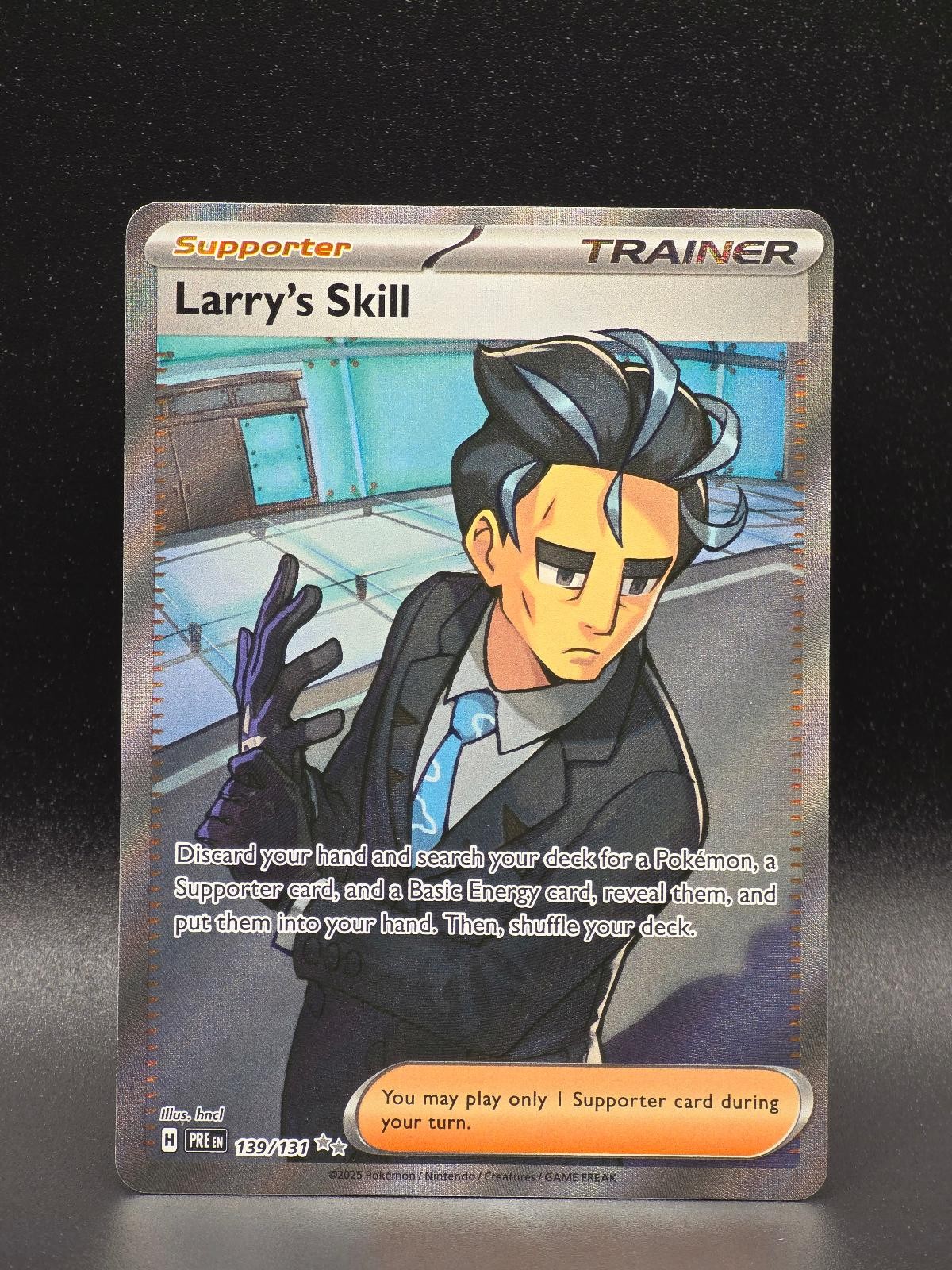 Larry's Skill 139/131 Ultra Rare Prismatic Evolutions Pokemon Holo NM