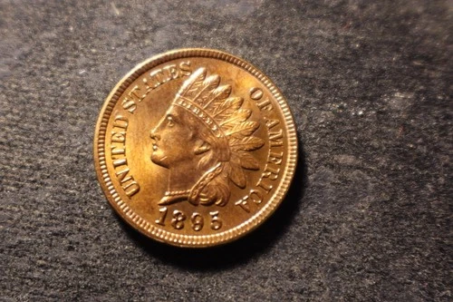 1895 BU Mostly RED Glossy Indian Head Cent Premium Quality PAX