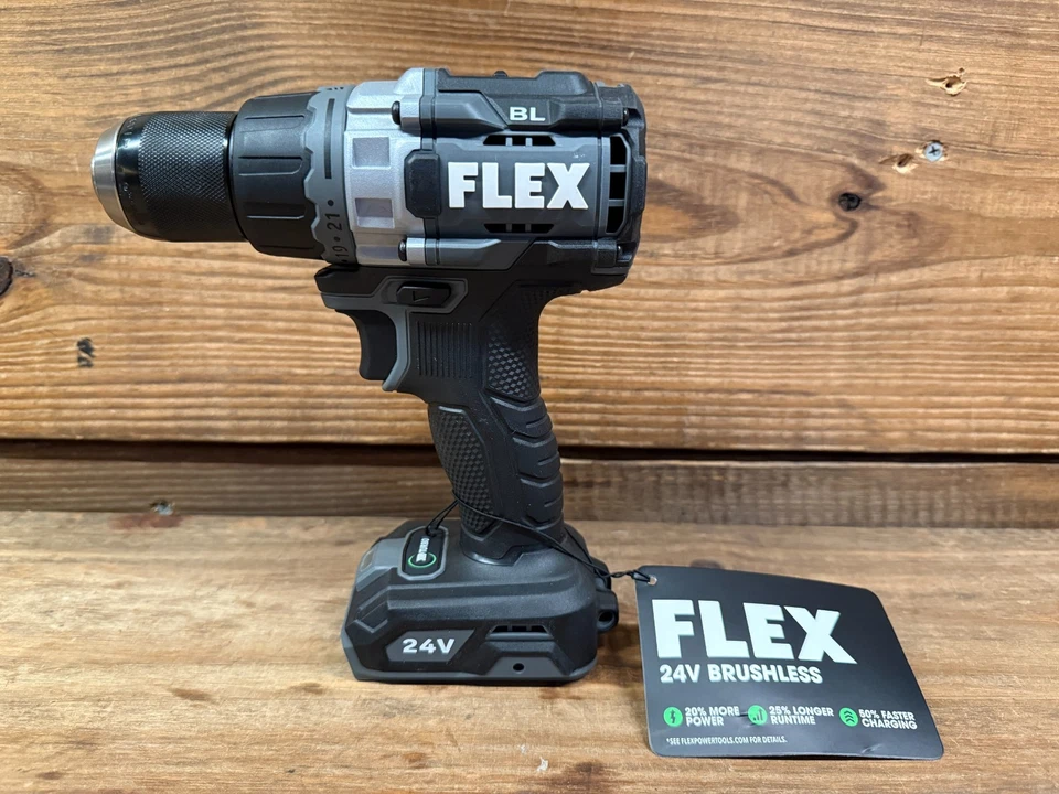 Flex 24V 1/2" Drill Driver 2 Speed Drill Turbo Mode FX1171T Tool Only (Quantity) - Image 3 of 4
