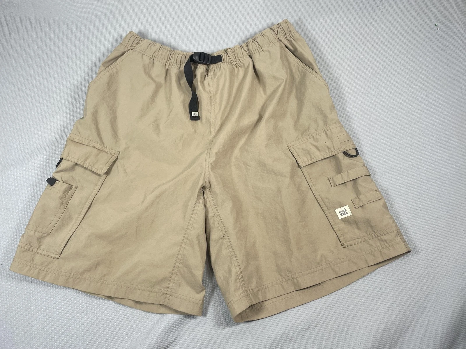 VTG Nike ACG Cargo Shorts Men Medium Flex Waist Belted Zip Pocket Packable Y2K