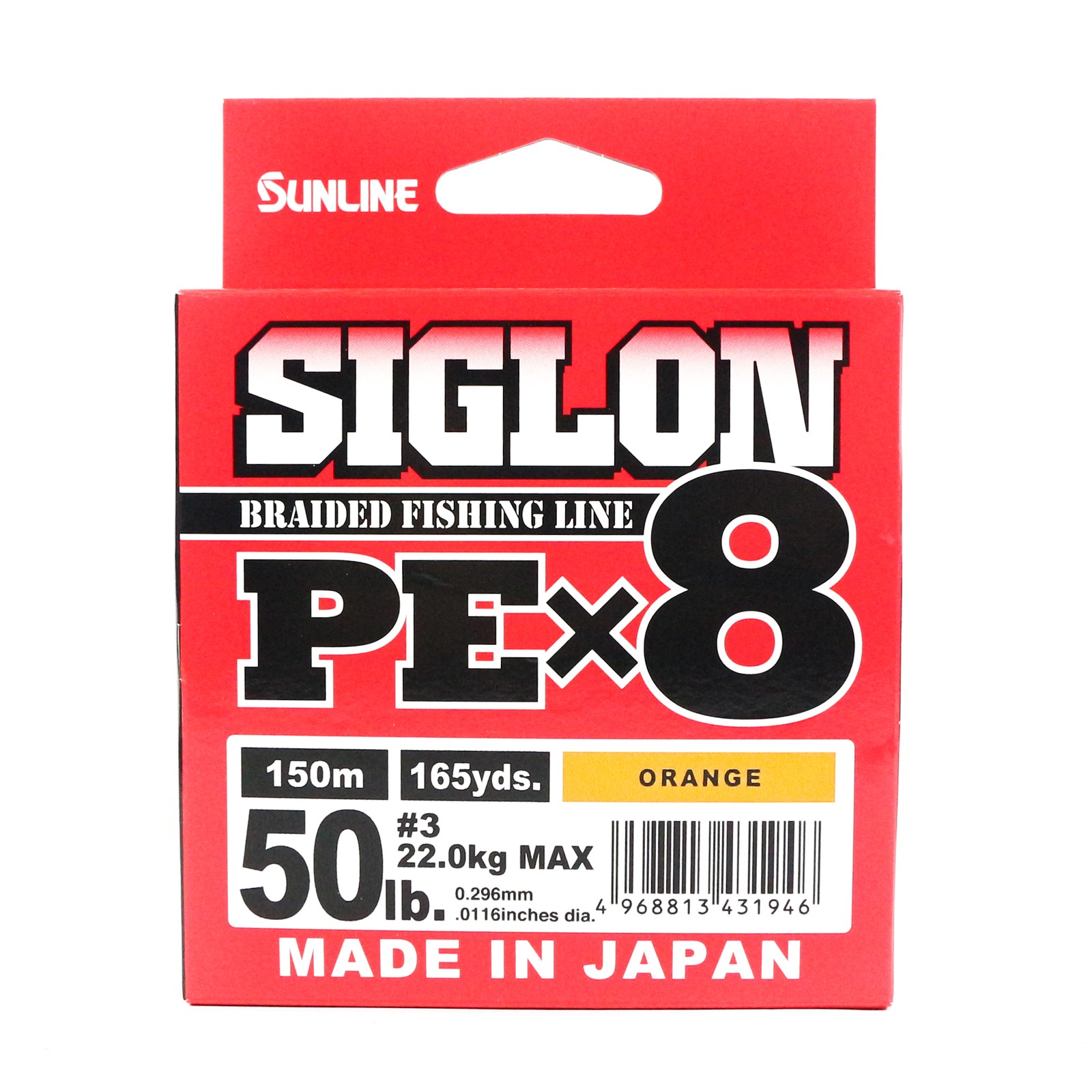 Sunline P.E Line X8 Siglon 150M P.E 3 50LB Orange (1946)