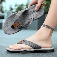 Men's Flip Flops Casual Beach Shoes Large Men Sandals Summer Leisure Anti Slip