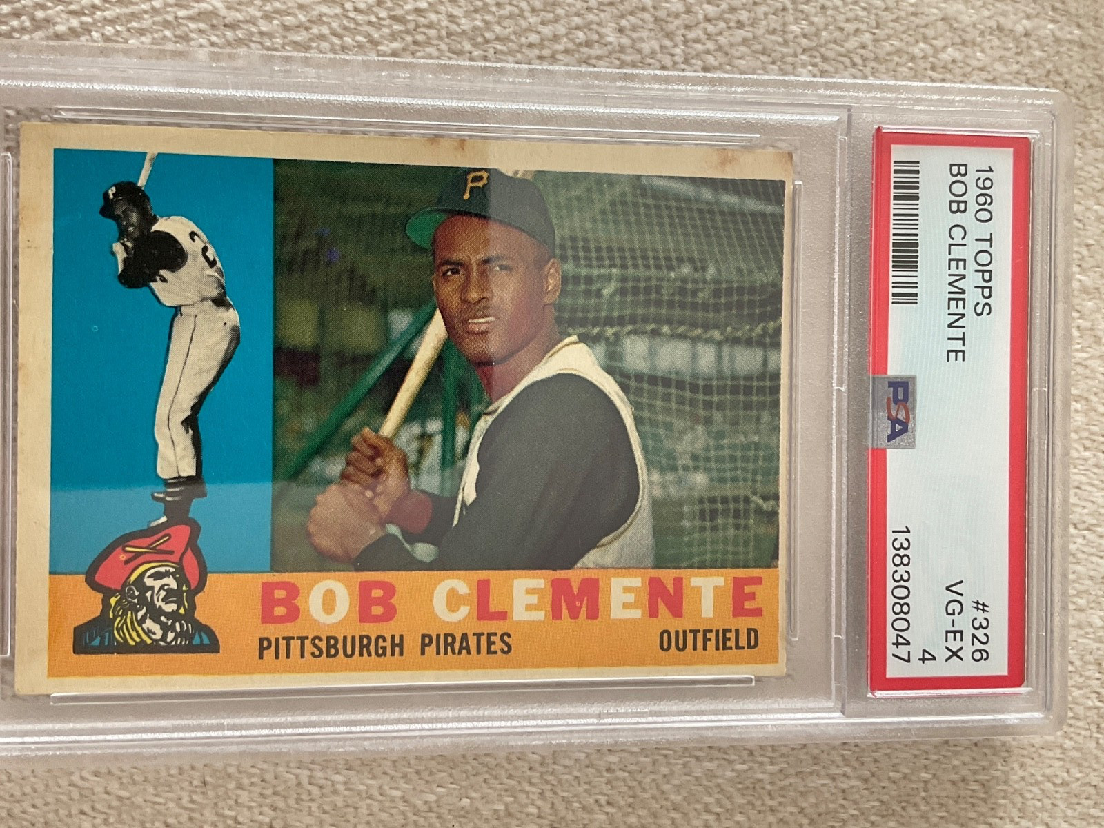 1960 Topps Roberto Bob Clemente #326 PSA 4 Pirates