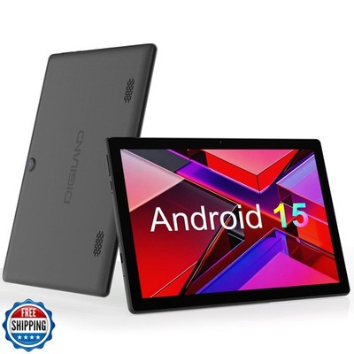 DigiLand 10.1 Inch Android 15 Computer Tablet,HD 800 x 1280 IPS