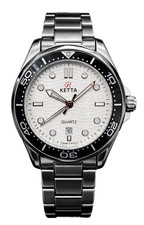Gents Easy Read Watch with Date by Ketta Stainless Steel Back Model 6025/1