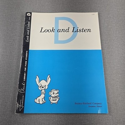 Look & Listen Part D Frances Clark Library For Piano Students 1962 Songbook 