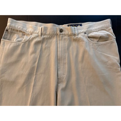 Nat Nast Silk Blend Chino Pants Mens 40x29 Beige Cuffed Khaki Resortwear