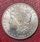 1880 S Morgan Silver Dollar, Choice to Gem Uncirculated.