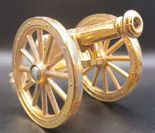 ANTIQUE SMALL MINIATURE CAST METAL CANNON GR NM Made In England