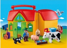 Playmobil 1&bull;2&bull;3 Tragbarer Bauernhof 6962 1&frac12;+