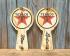 Vintage Texaco Gas Station Mens & Ladies Restroom Porcelain Metal Key Sign Set