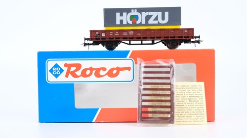 Roco H0 46032 Niederbordwagen mit Wechselbrücke DB | Zustand: Gebraucht