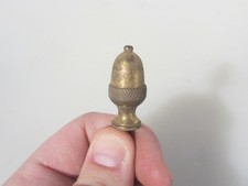 Antique Brass Furniture Finial End Top Old Victorian Vintage Acorn Gilt 1.3/8"H