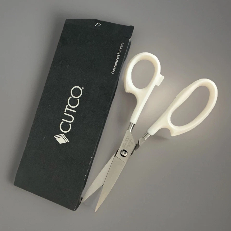Cutco perlweiße Küchenschere, zerlegbare Schere #77. Nagelneu im Karton!!