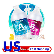 RESIN 1 Gallon Epoxy Resin Kit- 2 Part Crystal Clear Resina Epoxica - High Gloss