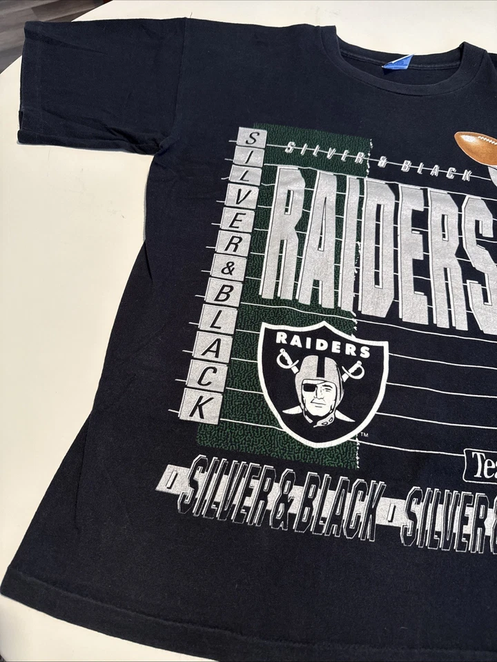 Camisa Raiders Vintage Grande por Salem Anos 90 AOP Estampa Total - Imagem 3 de 4