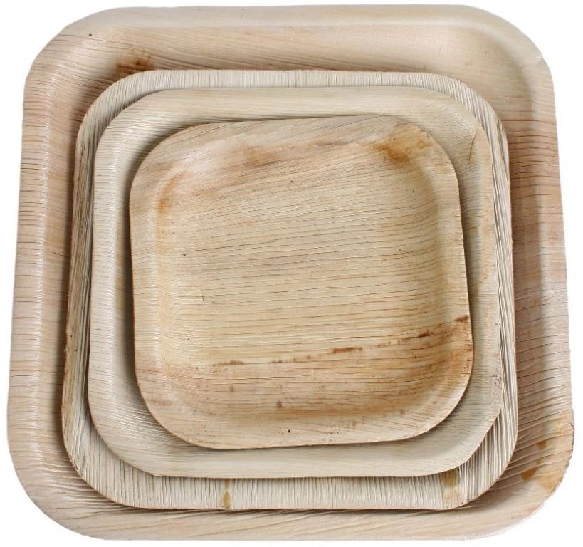 100x Palmblatt Teller viereckig Bio Einweg Eco-Geschirr v. Größen kompostierbar  - Bild 4 von 4