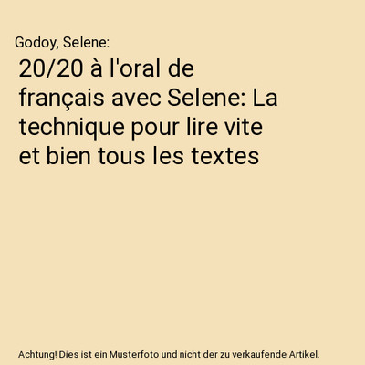 20/20 à l'oral de français avec Selene: La technique pour lire vite et bien to