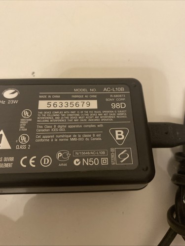 Genuine Sony AC-L10B 8.4V 1.5A Mains Charger for Camcorders Tested Working - Picture 3 of 6