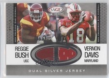 2006 SAGE Game Exclusives Dual Jerseys Silver 9/50 Reggie Bush Vernon Davis 00jz