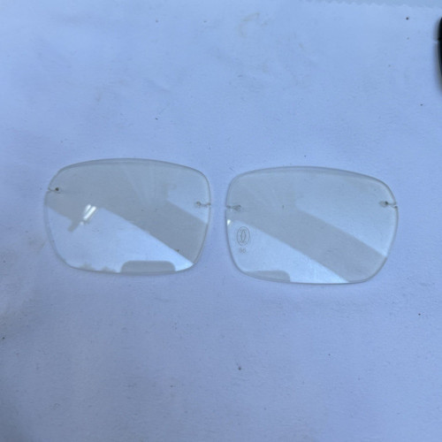 Cartier Rimless Rectangle Clear Replacement Eyeglass Lenses 56 Lightly Used