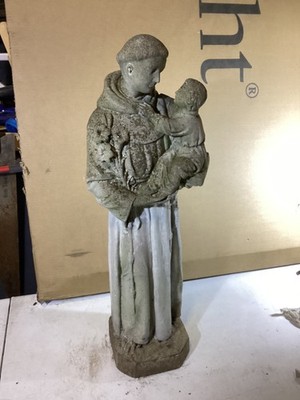 SAINT ANTHONY AND CHILD STATUE 26  Outdoor in Good Used Condition