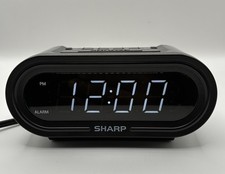 Sharp Digital LED Alarm Clock snooze dimmer time zone selection battery backup