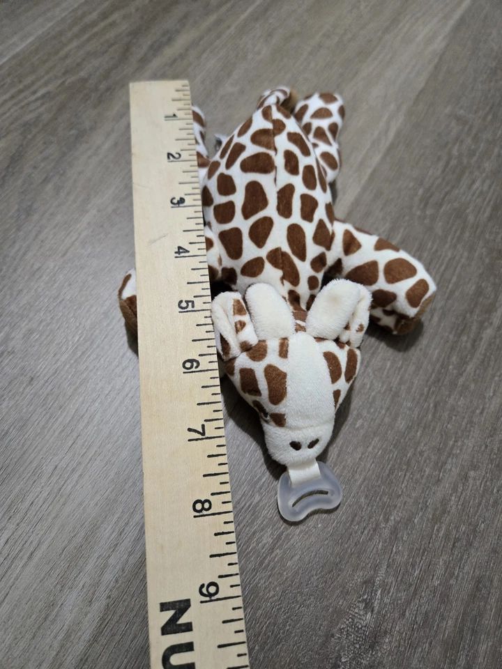 "Soporte para chupete AVENT jirafa peluche clip Lovey acurrucarse 8""" Foto 4 de 4