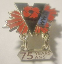 Remembers Day Canada Victory Day WWII 75 Years Veteran Pin