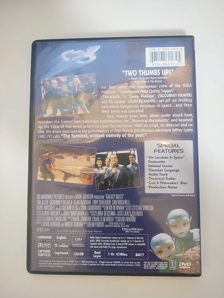 Galaxy Quest Widescreen Tim Allen Dvd (2000) - Image 2 of 2