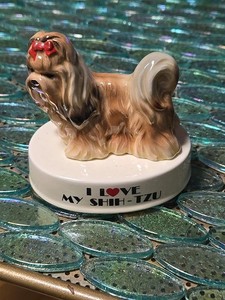 Vintage I Love My Shih Tzu Dog Figurine by George Good Japan