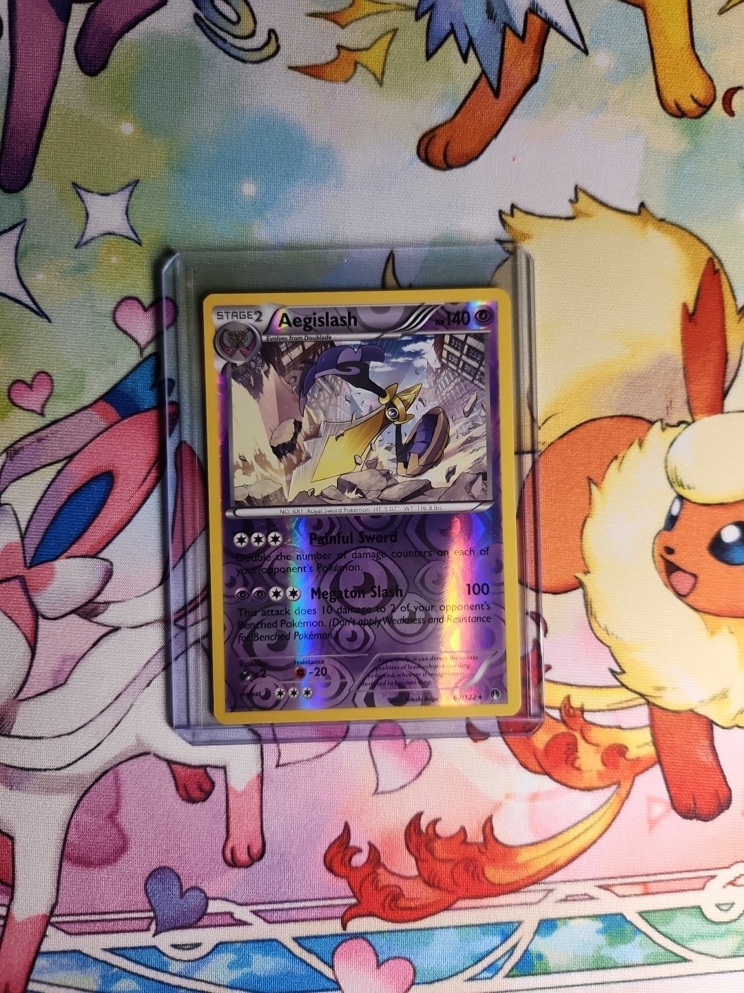 Pokemon AEGISLASH 62/122 - XY BREAKpoint - RARE Rev Holo - NM