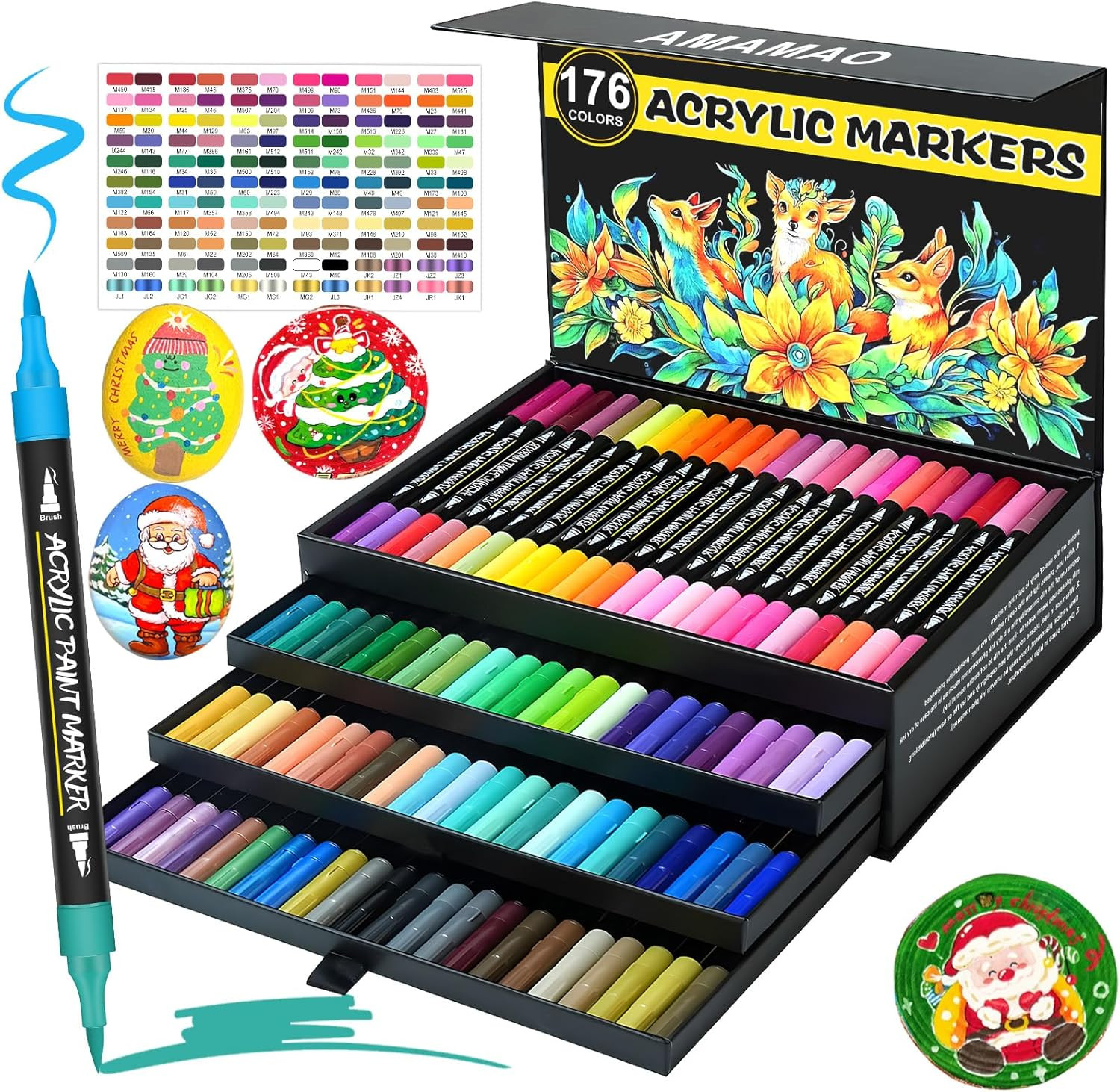Pens Set,88 Pack Brush Acrylic Paint Mar
