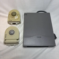 Toshiba FDD Attachment Case External 3.5 Floppy Drive and 2 ball pointer VTG lot