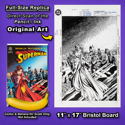 WORLD WITHOUT A SUPERMAN Iconic TPB Cover Art   11''x17'' Replica Original Art  