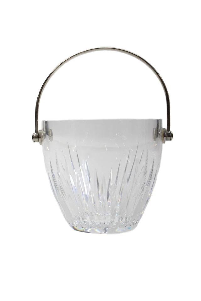 Baccarat France Crystal Massena Silver Toned Handle Ice Buckets Set of 2 Clear 5 - Image 3 of 4