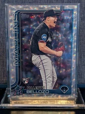 2025 Valente Bellozo RC Silver Crackle Foilboard Topps Series 2 Marlins #458