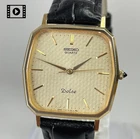 Seiko Dolce 7731-5120 [US Stock] Vintage 1983 Quartz Mens Gold Dial Watch N.Mint
