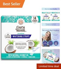 GuruNanda Teeth Whitening Strips - 7-Day Treatment with Non-Slip, Dry Strip Tech