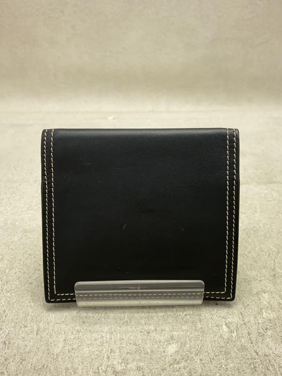 BOTTEGA VENETA Bi-fold Wallet Leather Black Men's thumbnail 2