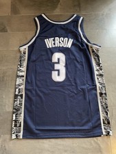 Georgetown Hoyas #3 Allen Iverson 1995/1996 Season Jersey Navy blue Grey size L