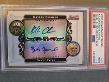 Pop 1 PSA 9 2006 Bowman Sterling Dual Auto Brett Favre Clemens Packers /20 SSSP
