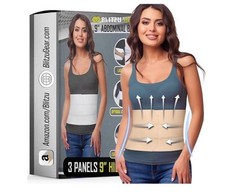 Abdominal Binder Postpartum Belly Band 9" 3-Panel Compression Wrap Size L/XL