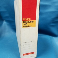VTG EAstman Kodak Carousel 140 Slide Tray 103-2242 W Blank Index Manual  Box