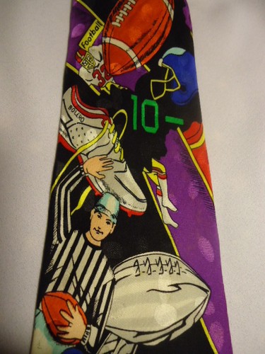 Addiction Black Green Red Purple Football Silk Tie 57" Helmet - Picture 2 of 3