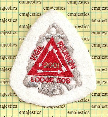 BSA OA LODGE 508 TU CUBIN NOONIE VIGIL REUION 2001 FELT EVENT MINT PATCH
